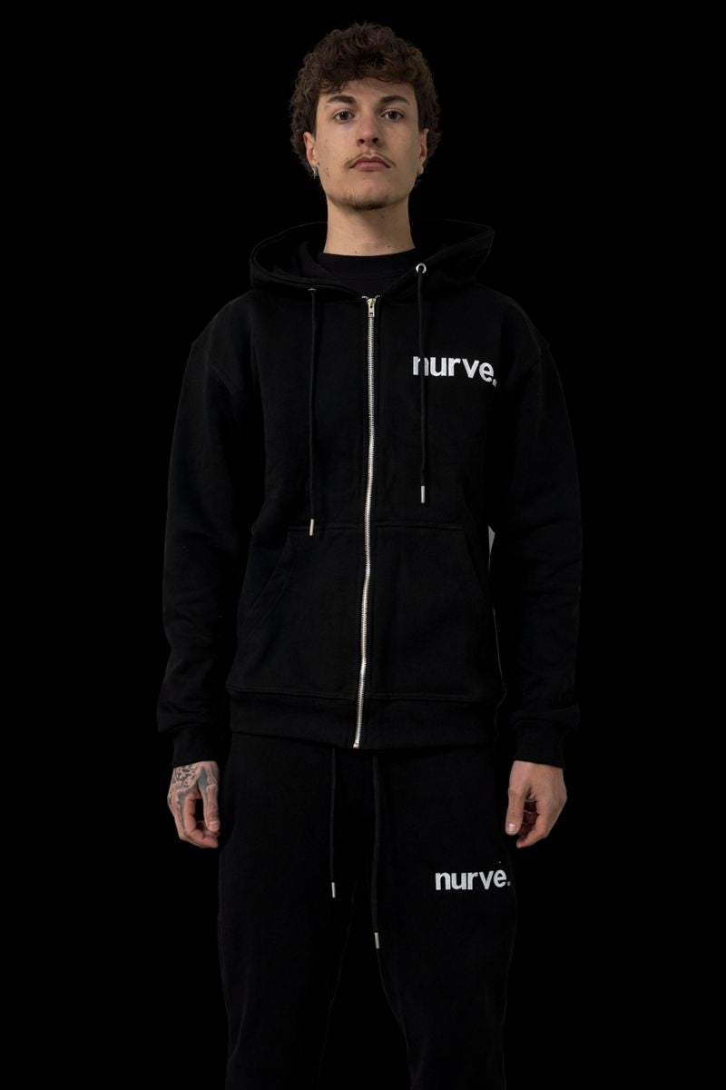 NURVE Zip Hoodie - Black